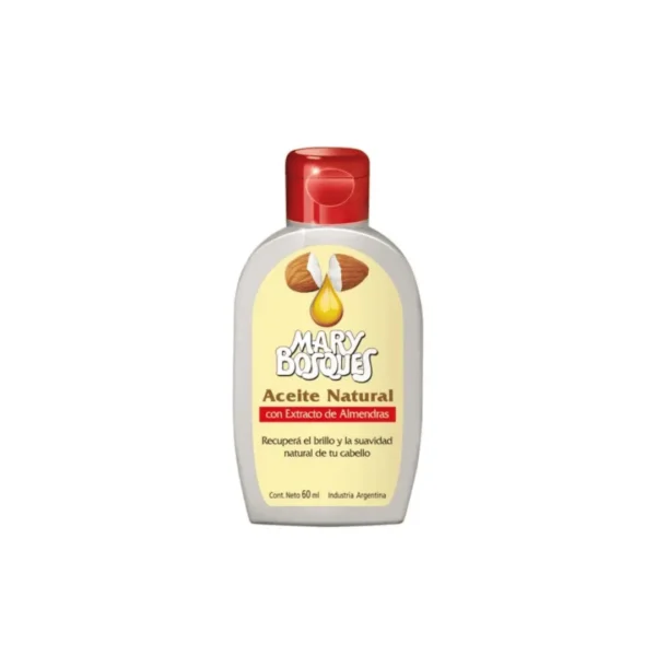 Aceite natural-con extracto de almendras-frasco x 60 ml.-caja x 6 u.-