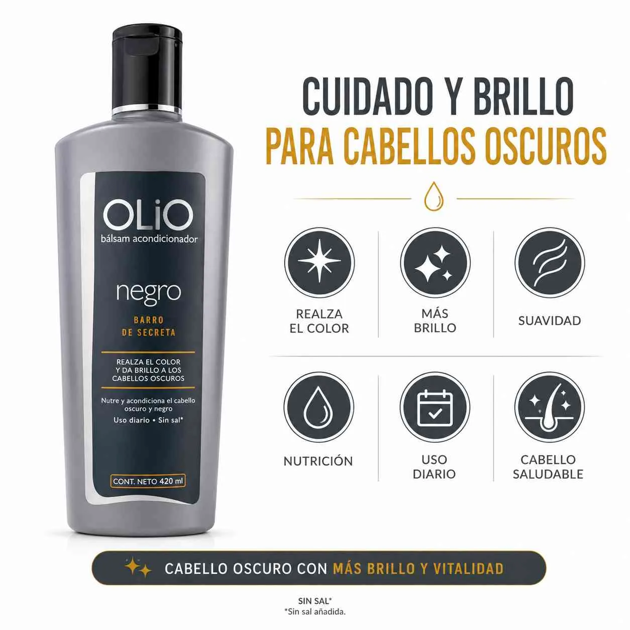 Balsamo caída Barro de Siberia negro OLIO