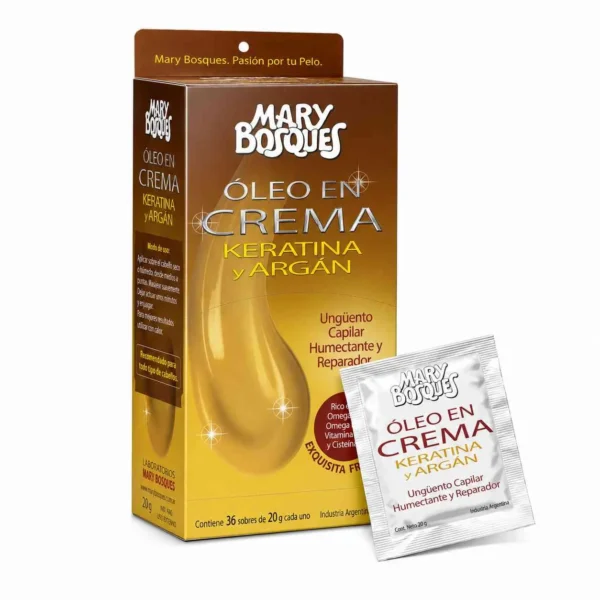 Oleo keratina y argan en crema ungüento capilar sobre x 20 g