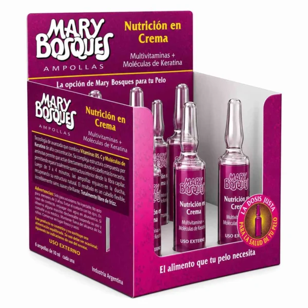 Nutricion en crema multivitaminas + keratina ampolla x 10 ml