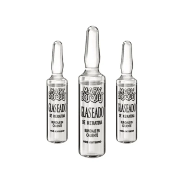 Glaseado de keratina-blindaje en caliente-ampolla x 10 ml.-caja x 6 u.-