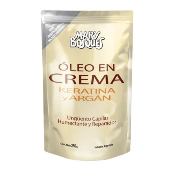 Oleo keratina y argan en crema-ungüento capilar-doypack x 250 g.-