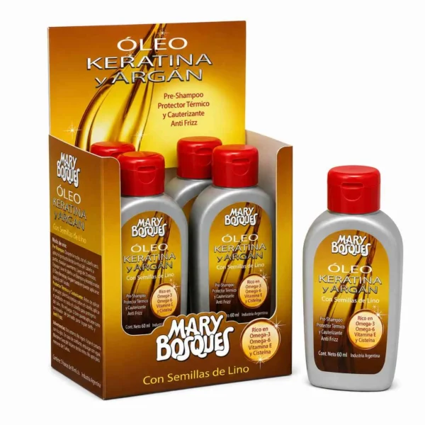 Oleo keratina y argán frasco x 60 ml