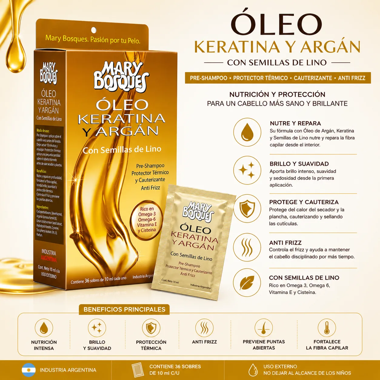 Oleo keratina y argán placa