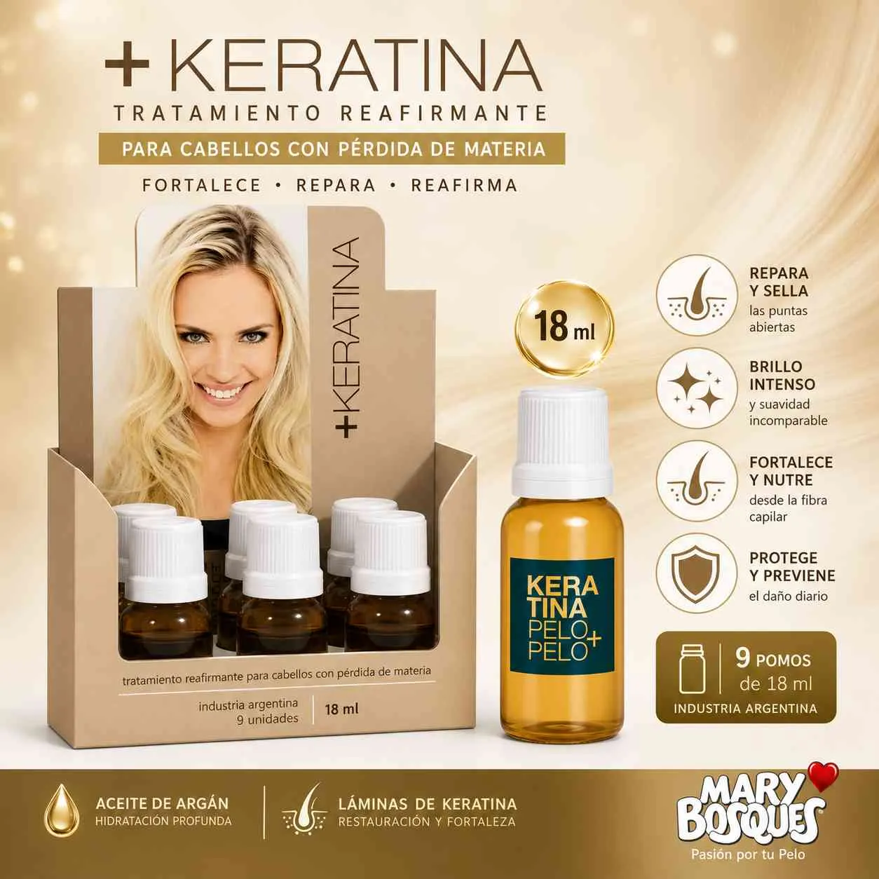 Olio ampolla keratina x9u placa