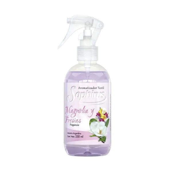 Textil magnolia y fresias