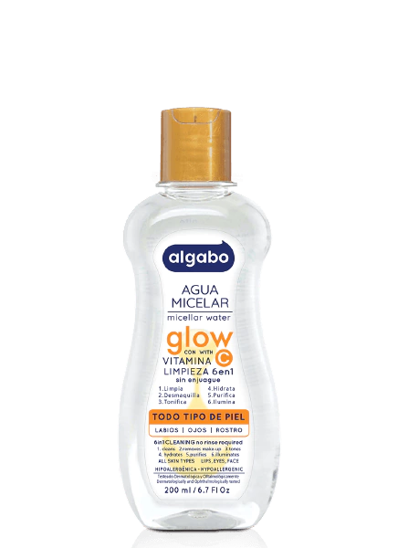 Algabo agua micelar glow 200