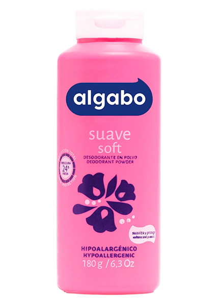 Algabo talco soft rosa 180