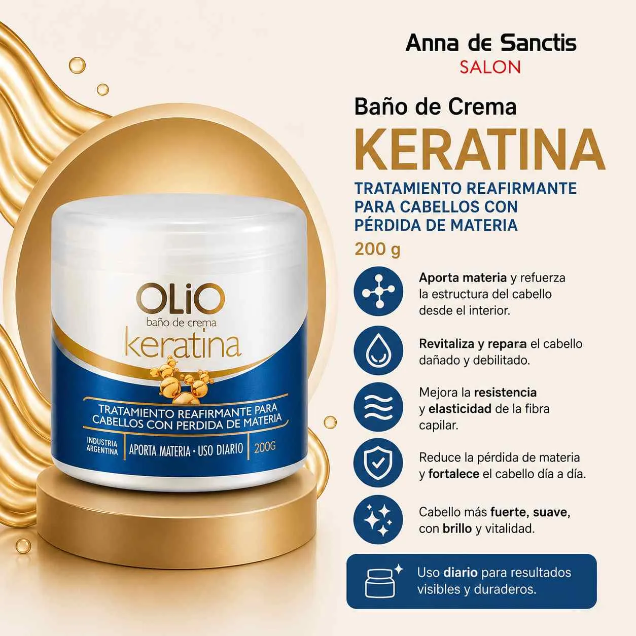 Olio baño crema keratina