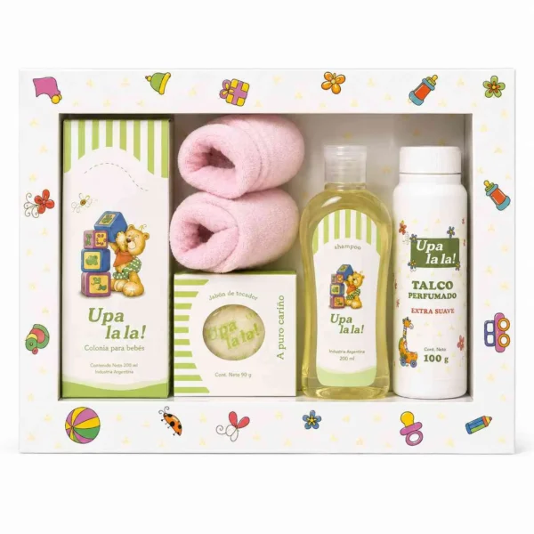 Estuche de Regalo Upa Lala Escarpín (Colonia Classic + Escarpines + Jabón Bebé + Shampoo + Talco)