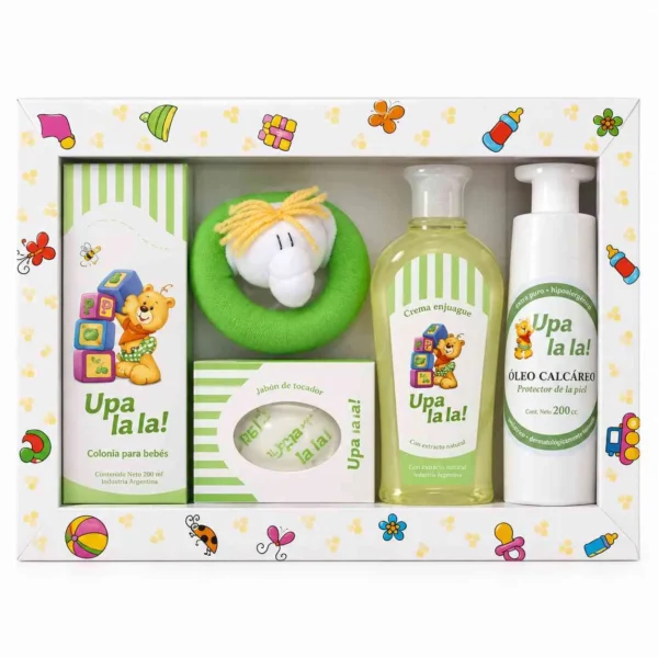 Estuche de Regalo Upa Lala Rosca (Colonia Classic + Jabón + Shampoo + Talco + Rosca para Bebé)