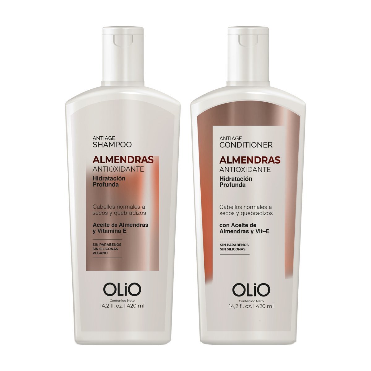 Olio Shampoo Almendras Antioxidante 420 ml - Imagen 2