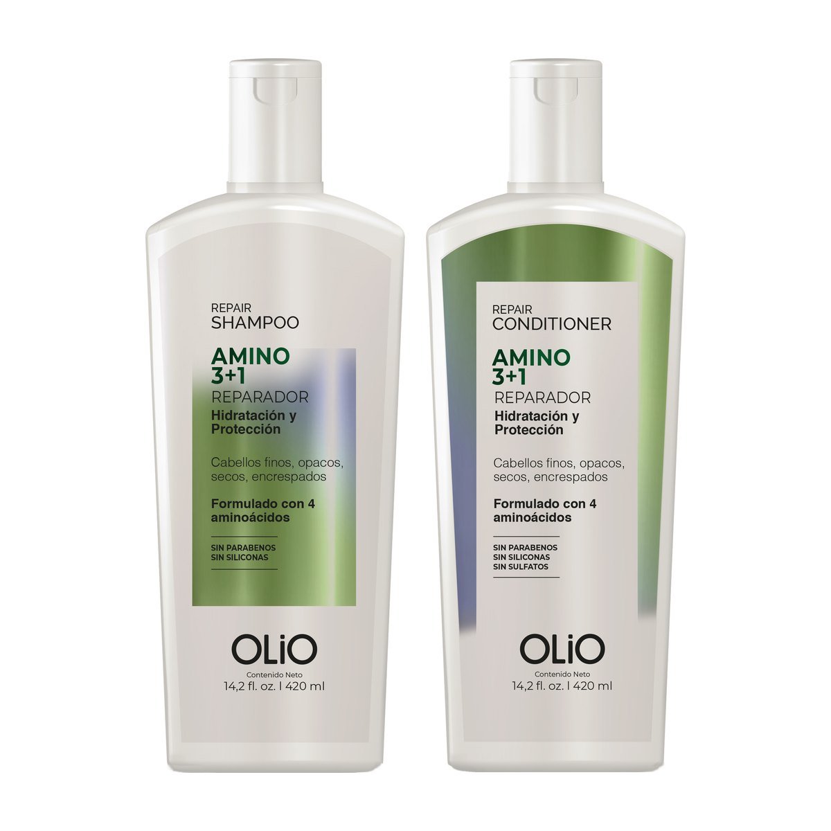 Olio Shampoo Amino 3+1 Reparador 420 ml - Imagen 2